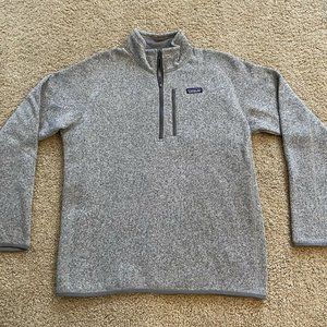 New Patagonia Better Sweater Men's Fleece Quarter Zip Jacket in Stonewash - XL